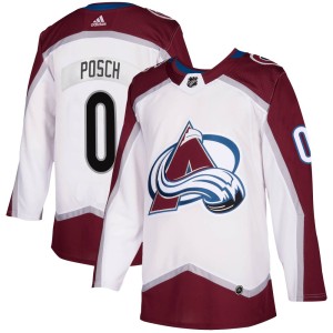 Youth Adidas Colorado Avalanche Isak Posch White 2020/21 Away Jersey - Authentic