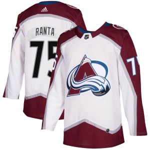 Youth Adidas Colorado Avalanche Sampo Ranta White 2020/21 Away Jersey - Authentic