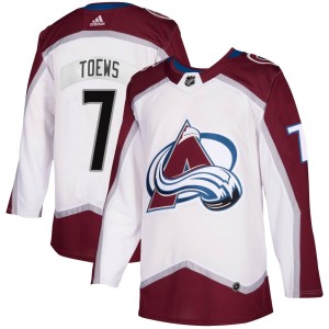 Youth Adidas Colorado Avalanche Devon Toews White 2020/21 Away Jersey - Authentic