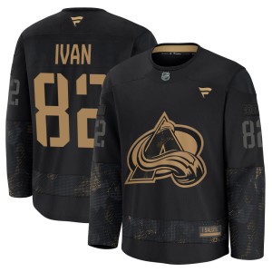 Youth Fanatics Colorado Avalanche Ivan Ivan Black 2024 Military Appreciation Practice Jersey - Premium