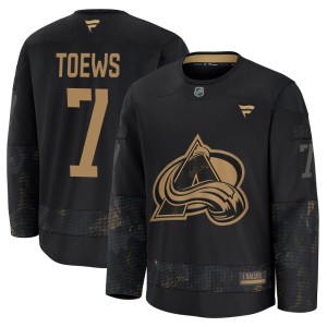 Youth Fanatics Colorado Avalanche Devon Toews Black 2024 Military Appreciation Practice Jersey - Premium