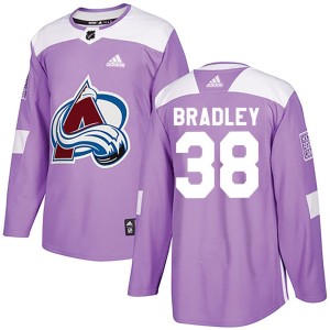 Youth Adidas Colorado Avalanche Chase Bradley Purple Fights Cancer Practice Jersey - Authentic