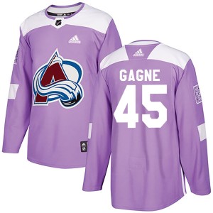 Youth Adidas Colorado Avalanche Alex Gagne Purple Fights Cancer Practice Jersey - Authentic