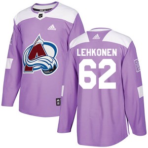 Youth Adidas Colorado Avalanche Artturi Lehkonen Purple Fights Cancer Practice Jersey - Authentic