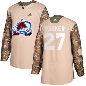 Men's Adidas Colorado Avalanche Scott Parker Camo Veterans Day Practice Jersey - Authentic