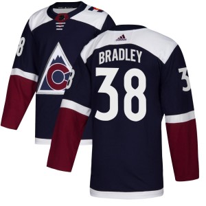 Men's Adidas Colorado Avalanche Chase Bradley Navy Alternate Jersey - Authentic