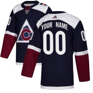 Men's Adidas Colorado Avalanche Custom Navy Custom Alternate Jersey - Authentic