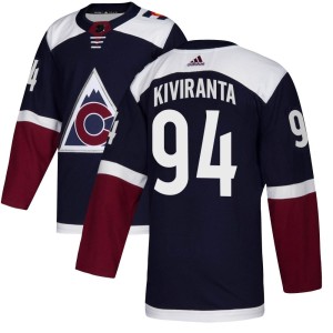 Men's Adidas Colorado Avalanche Joel Kiviranta Navy Alternate Jersey - Authentic