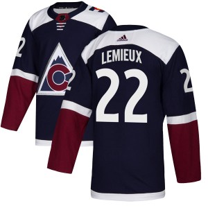 Men's Adidas Colorado Avalanche Claude Lemieux Navy Alternate Jersey - Authentic