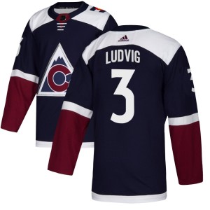 Men's Adidas Colorado Avalanche John Ludvig Navy Alternate Jersey - Authentic