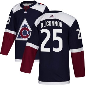 Men's Adidas Colorado Avalanche Logan O'Connor Navy Alternate Jersey - Authentic