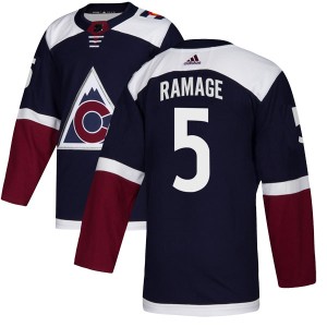 Men's Adidas Colorado Avalanche Rob Ramage Navy Alternate Jersey - Authentic