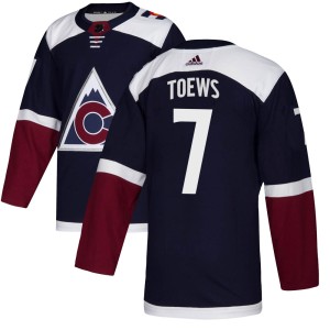 Men's Adidas Colorado Avalanche Devon Toews Navy Alternate Jersey - Authentic
