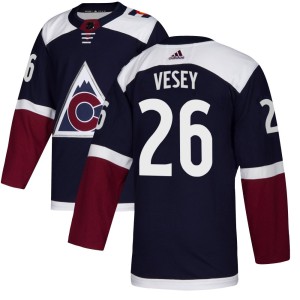 Men's Adidas Colorado Avalanche Jimmy Vesey Navy Alternate Jersey - Authentic