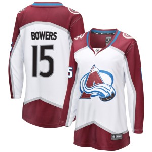 Women's Fanatics Branded Colorado Avalanche Shane Bowers White Away Jersey - Breakaway