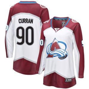 Women's Fanatics Branded Colorado Avalanche Maxmilian Curran White Away Jersey - Breakaway