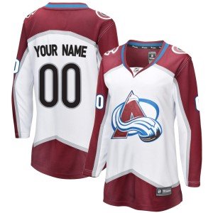 Women's Fanatics Branded Colorado Avalanche Custom White Custom Away Jersey - Breakaway