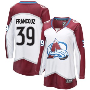 Women's Fanatics Branded Colorado Avalanche Pavel Francouz White Away Jersey - Breakaway