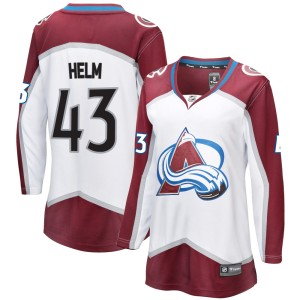 Women's Fanatics Branded Colorado Avalanche Darren Helm White Away Jersey - Breakaway