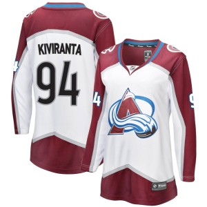 Women's Fanatics Branded Colorado Avalanche Joel Kiviranta White Away Jersey - Breakaway