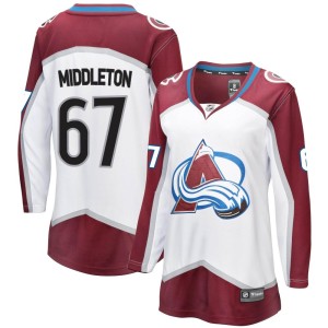 Women's Fanatics Branded Colorado Avalanche Keaton Middleton White Away Jersey - Breakaway