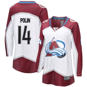 Women's Fanatics Branded Colorado Avalanche Jason Polin White Away Jersey - Breakaway