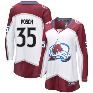 Women's Fanatics Branded Colorado Avalanche Isak Posch White Away Jersey - Breakaway