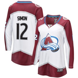 Women's Fanatics Branded Colorado Avalanche Chris Simon White Away Jersey - Breakaway