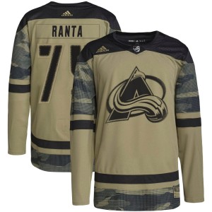 Youth Adidas Colorado Avalanche Sampo Ranta Camo Military Appreciation Practice Jersey - Authentic