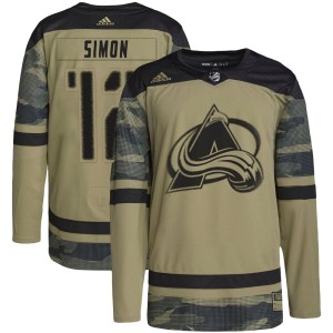 Youth Adidas Colorado Avalanche Chris Simon Camo Military Appreciation Practice Jersey - Authentic