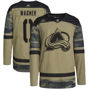 Youth Adidas Colorado Avalanche Ryan Wagner Camo Military Appreciation Practice Jersey - Authentic