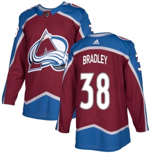 Men's Adidas Colorado Avalanche Chase Bradley Burgundy Home Jersey - Authentic
