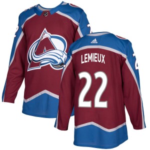 Men's Adidas Colorado Avalanche Claude Lemieux Burgundy Home Jersey - Authentic