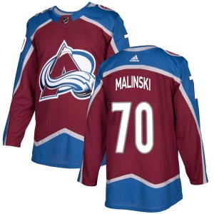 Men's Adidas Colorado Avalanche Sam Malinski Burgundy Home Jersey - Authentic