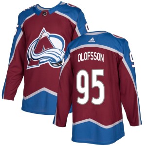 Men's Adidas Colorado Avalanche Victor Olofsson Burgundy Home Jersey - Authentic