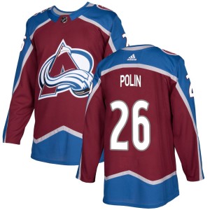 Men's Adidas Colorado Avalanche Jason Polin Burgundy Home Jersey - Authentic