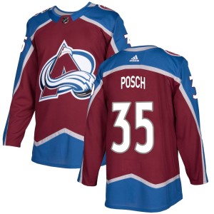 Men's Adidas Colorado Avalanche Isak Posch Burgundy Home Jersey - Authentic