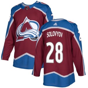 Men's Adidas Colorado Avalanche Ilya Solovyov Burgundy Home Jersey - Authentic