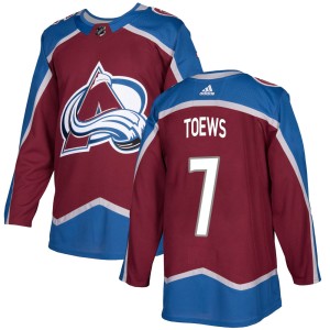 Men's Adidas Colorado Avalanche Devon Toews Burgundy Home Jersey - Authentic