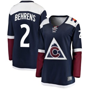 Women's Fanatics Branded Colorado Avalanche Sean Behrens Navy Alternate Jersey - Breakaway