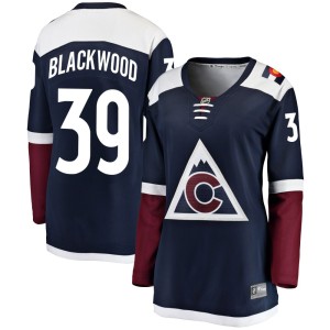 Women's Fanatics Branded Colorado Avalanche Mackenzie Blackwood Black Navy Alternate Jersey - Breakaway