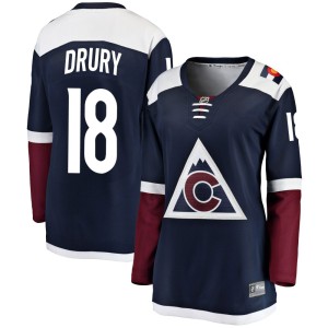 Women's Fanatics Branded Colorado Avalanche Jack Drury Navy Alternate Jersey - Breakaway
