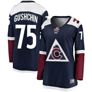 Women's Fanatics Branded Colorado Avalanche Danil Gushchin Navy Alternate Jersey - Breakaway