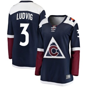 Women's Fanatics Branded Colorado Avalanche John Ludvig Navy Alternate Jersey - Breakaway