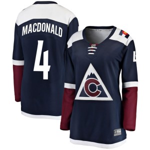 Women's Fanatics Branded Colorado Avalanche Jacob MacDonald Navy Alternate Jersey - Breakaway