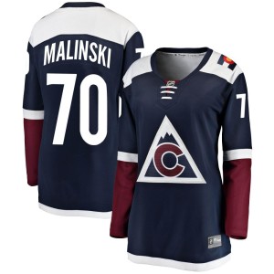 Women's Fanatics Branded Colorado Avalanche Sam Malinski Navy Alternate Jersey - Breakaway