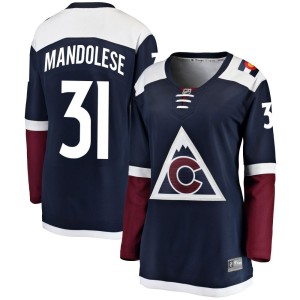 Women's Fanatics Branded Colorado Avalanche Kevin Mandolese Navy Alternate Jersey - Breakaway