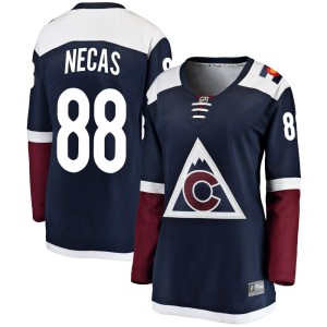 Women's Fanatics Branded Colorado Avalanche Martin Necas Navy Alternate Jersey - Breakaway