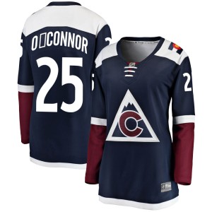 Women's Fanatics Branded Colorado Avalanche Logan O'Connor Navy Alternate Jersey - Breakaway