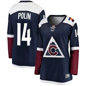 Women's Fanatics Branded Colorado Avalanche Jason Polin Navy Alternate Jersey - Breakaway